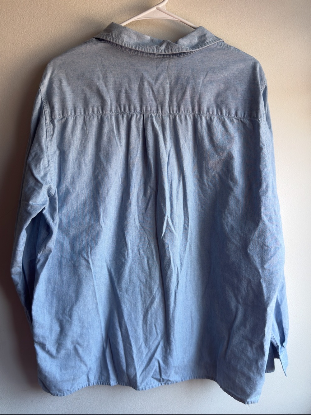 Alfred Dunner Embroidered Beaded Chambray Button Front Shirt Floral 100% Cotton - Picture 6 of 6